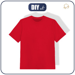 KID’S T-SHIRT - RED -  single jersey