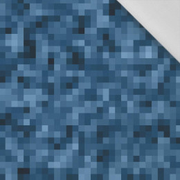 45cm PIXELS pat. 2 / cyanic - Cotton woven fabric