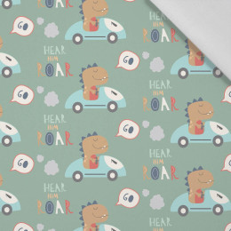DINO CAR pat. 2 - Cotton woven fabric