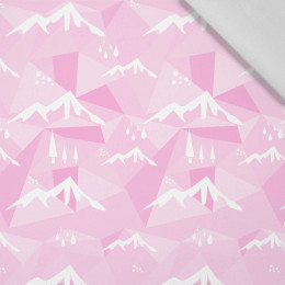 MOUNTAINS (adventure) / pink - Cotton woven fabric