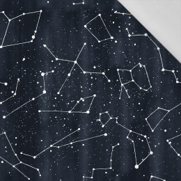 CONSTELLATIONS pat. 2 (GALACTIC ANIMALS) / navy - Cotton woven fabric