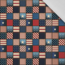 Checked USA pattern - Cotton woven fabric