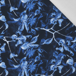 APPLE BLOSSOM pat. 1 (classic blue) / black  - Cotton woven fabric