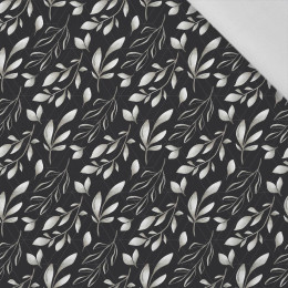  LEAVES pat. 13 / black - Cotton woven fabric