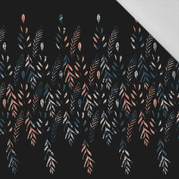 LEAVES PAT. 3 / BLACK - Cotton woven fabric