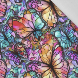 BUTTERFLIES / STAINED GLASS - Cotton woven fabric