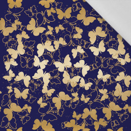 BUTTERFLIES / gold - Cotton woven fabric