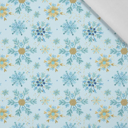 BLUE SNOWFLAKES pat. 3 - Cotton woven fabric