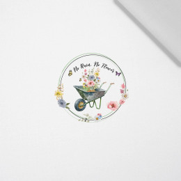 NO RAIN NO FLOWER - panel (60cm x 50cm) Cotton woven fabric