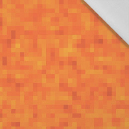 30% PIXELS pat. 2 / orange - Cotton woven fabric
