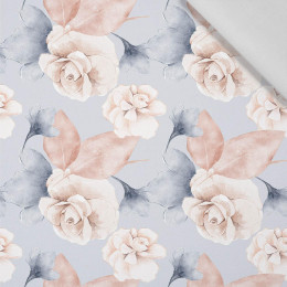 RETRO FLOWERS pat. 4 - Cotton woven fabric