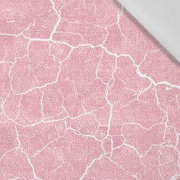 62cm SCORCHED EARTH (white) / ACID WASH (rose quartz) - Cotton woven fabric