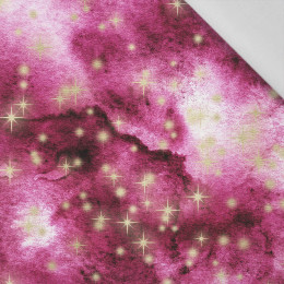 GOLDEN STARS Pat. 2 / WATERCOLOR MARBLE - Cotton woven fabric