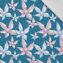GLITTER FLOWERS (DRAGONFLIES AND DANDELIONS) - Cotton woven fabric