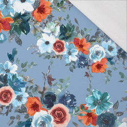 WATER-COLOR FLOWERS pat. 2 / light blue - organic single jersey with elastane 