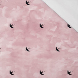 50cm - SWALLOWS (minimal) / CAMOUFLAGE pat. 2 (rose quartz) - organic single jersey with elastane 