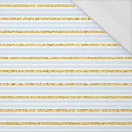 LIGHT BLUE STRIPES / GLITTER (PUMPKIN GARDEN) - single jersey with elastane 