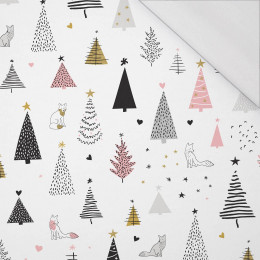 FOXES IN THE CHRISTMAS TREES / rose quartz - single jersey 120g