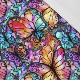 BUTTERFLIES / STAINED GLASS - Single jersey with elastane 
