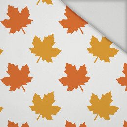 HALLOWEEN MAPLE LEAVES / white  - quick-drying woven fabric