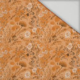 SUNDIAL ORANGE / FLOWERS - quick-drying woven fabric