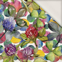 WATERCOLOR CLOVERS - viscose woven fabric