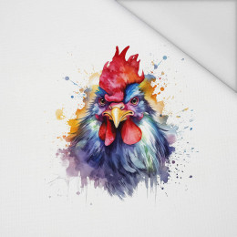 WATERCOLOR ROOSTER - panel (60cm x 50cm) Waterproof woven fabric
