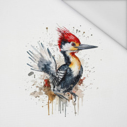 WATERCOLOR WOODPECKER - panel (60cm x 50cm) Waterproof woven fabric