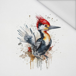 WATERCOLOR WOODPECKER - panel (75cm x 80cm) Waterproof woven fabric