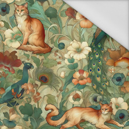 ART NOUVEAU CATS & FLOWERS PAT. 2 - Waterproof woven fabric