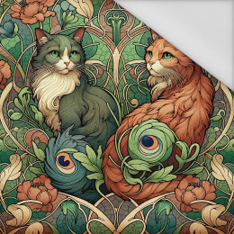 ART NOUVEAU CATS & FLOWERS PAT. 3 - Waterproof woven fabric