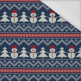 SNOWMEN WITH CHRISTMAS TREES - Waterproof woven fabric
