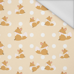 FOXES / polka dots - Waterproof woven fabric