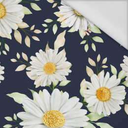 DAISIES PAT. 2 / dark blue - Waterproof woven fabric