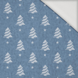CHRISTMAS TREES WITH STARS / ACID WASH - blue - Viscose jersey