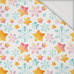 COLORFUL STARS AND SNOWFLAKES (CHRISTMAS PENGUINS) - Viscose jersey
