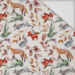 FOREST ANIMALS PAT. 2 / WHITE (COLORFUL AUTUMN) - Viscose jersey