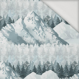 SNOWY PEAKS (WINTER IN MOUNTAINS) / large - Viscose jersey