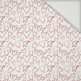 WINGED HEARTS / white (VALENTINE'S MIX) - Viscose jersey