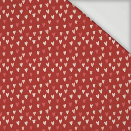 50cm MINI HEARTS / RED (BIRDS IN LOVE) - Viscose jersey