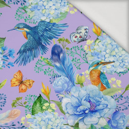 KINGFISHERS AND LILACS (KINGFISHERS IN THE MEADOW) / lilac - Viscose jersey