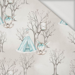 ANIMALS IN TIPI / TREES (MAGICAL CHRISTMAS FOREST) - Viscose jersey