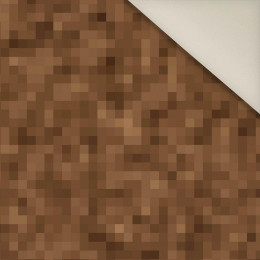 PIXELS pat. 2 / brown- Upholstery velour 