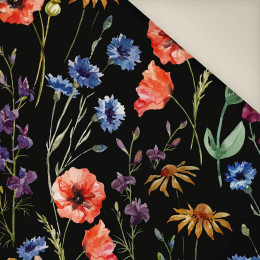 FIELD FLOWERS / black- Upholstery velour 