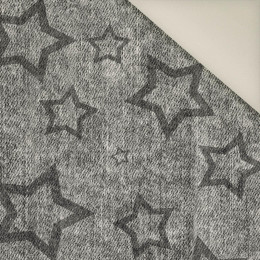 GREY STARS (CONTOUR) / vinage look jeans grey- Upholstery velour 