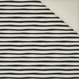 STRIPES - BLACK AND WHITE (BIRDS IN LOVE)- Upholstery velour 