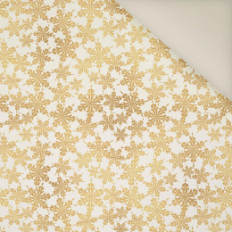 GOLDEN PAPER SNOWFLAKES (WHITE CHRISTMAS)- Upholstery velour 