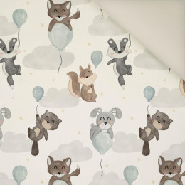 ANIMALS IN CLOUDS pat. 2- Upholstery velour 