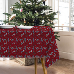WINTER ANIMALS pat . 1 (NORDIC CHRISTMAS) - Woven Fabric for tablecloths