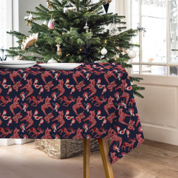 WINTER ANIMALS pat. 2 (NORDIC CHRISTMAS) - Woven Fabric for tablecloths